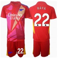 Fotballdrakt Barn Arsenal David Raya #22 Keeper Bortedraktsett 2024-25 Kortermet (+ Korte bukser)